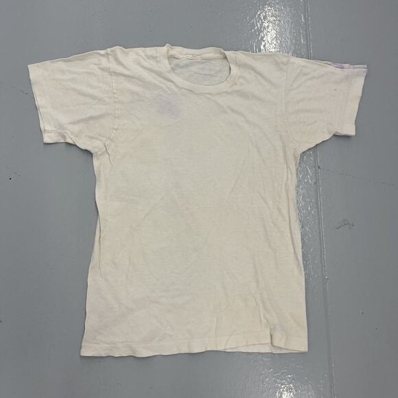 Vintage 70s Fruit of the Loom White Blank T-Shirt - Picture 1 of 4